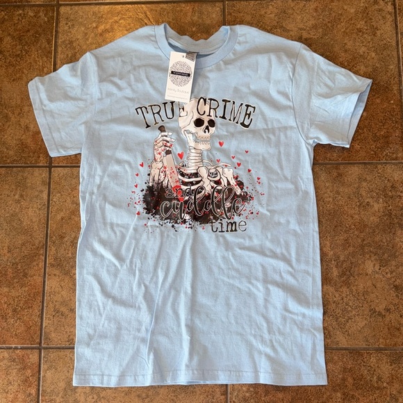 True Crime & Cuddle Time Tee - Picture 1 of 2